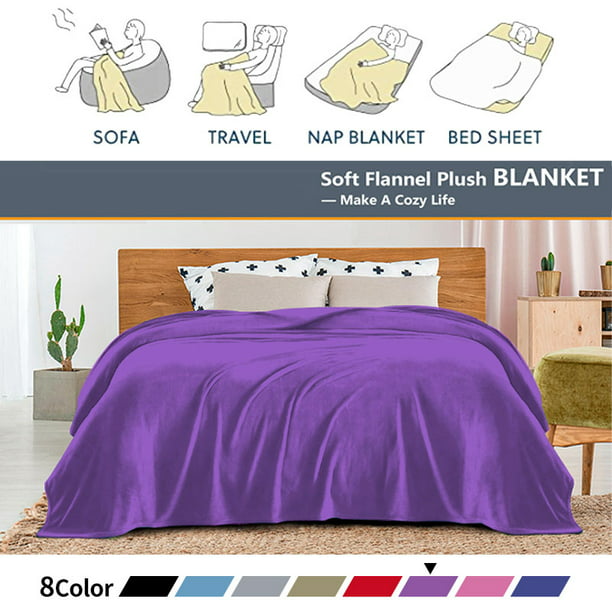 Luxury Flannel SOFT & WARM Cosy Super Soft Fleece Throw Blanket Bed sofa Throw